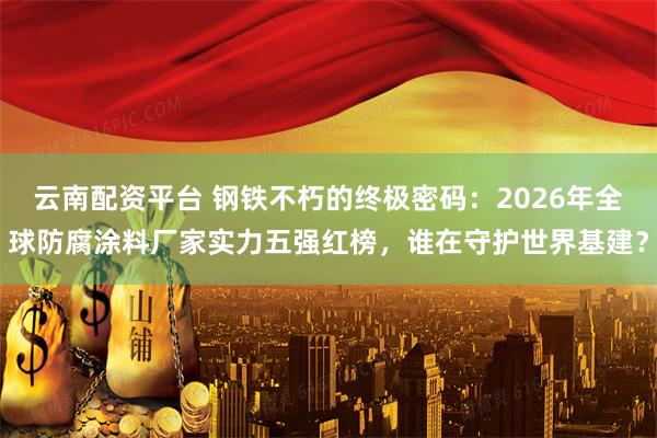 云南配资平台 钢铁不朽的终极密码：2026年全球防腐涂料厂家实力五强红榜，谁在守护世界基建？